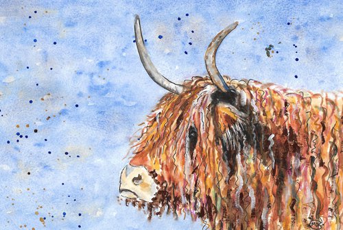 Scottish Highland Cow by MARJANSART