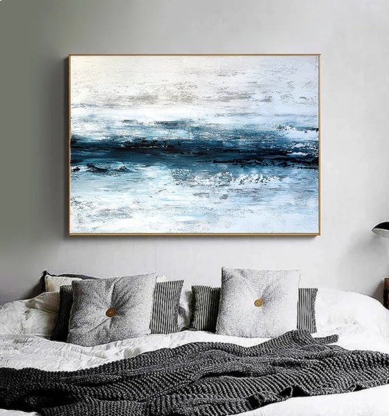 Blue grey seascape