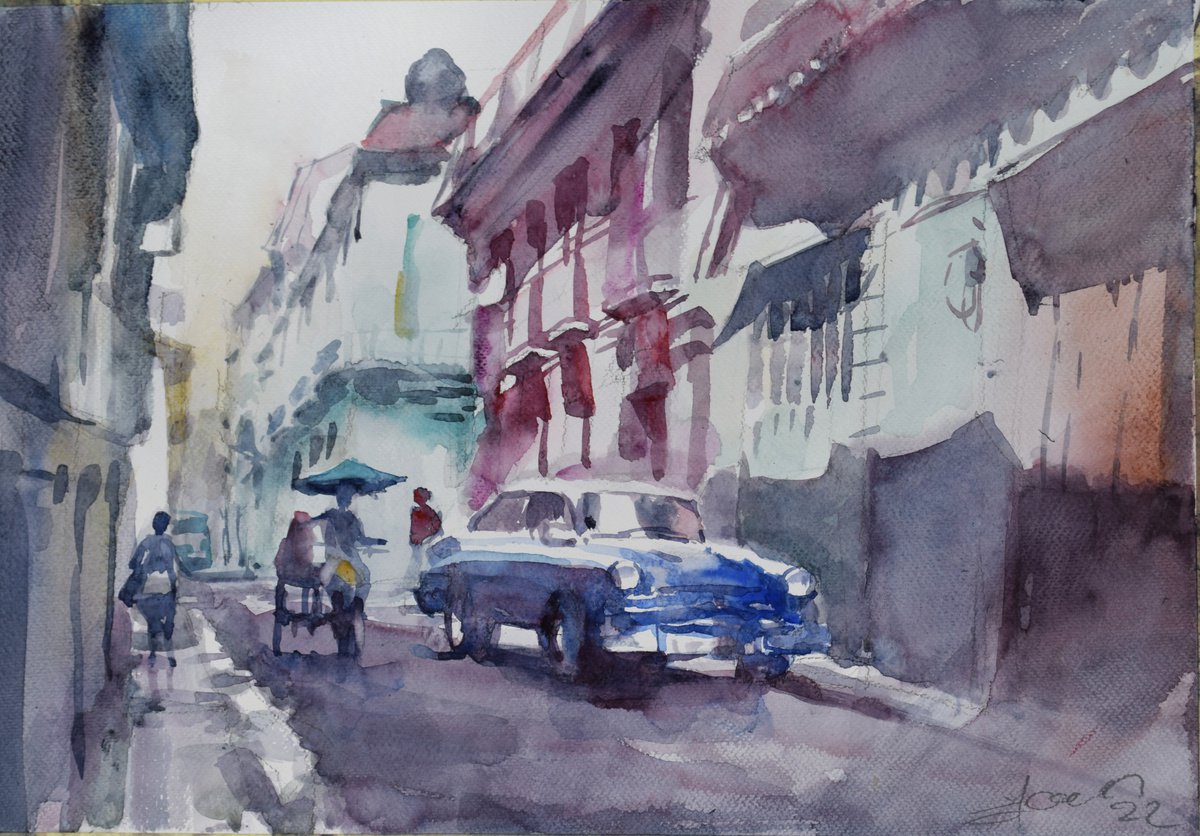 Havana streets by Goran igoli? Watercolors