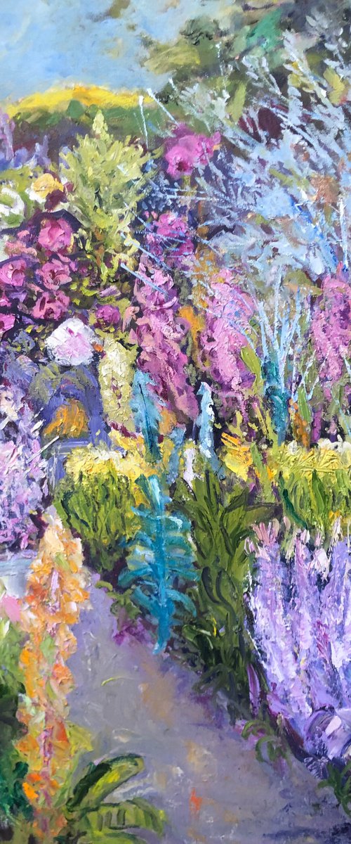 LAVENDER, CAMELLIA AND FOXGLOVE by Maureen Finck