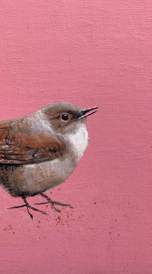 Little Wren ~ on Rose Gold by Laure Bury