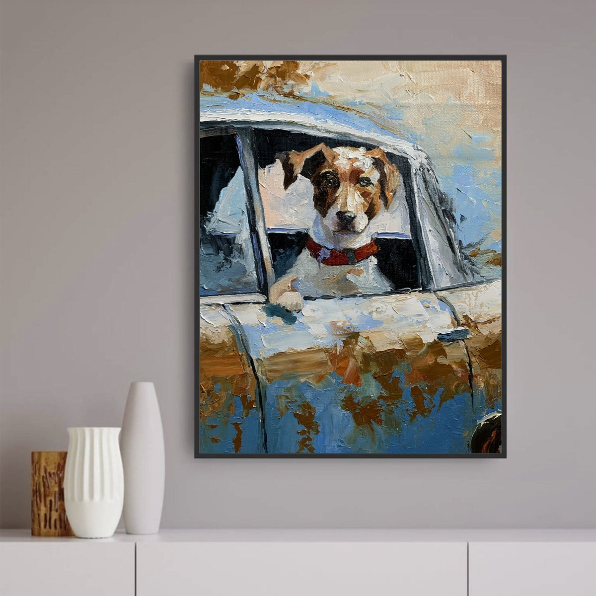 Jack Russell TerrierDog travel Oil painting by Vita Schagen Artfinder