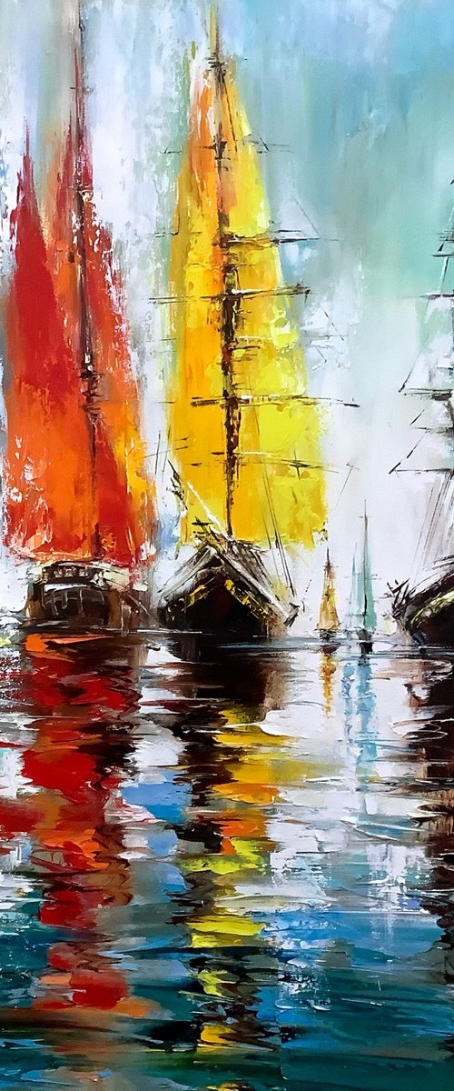 Under happy sails by Olena Romanenko