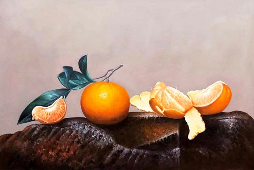 Still life:Oranges by Kunlong Wang