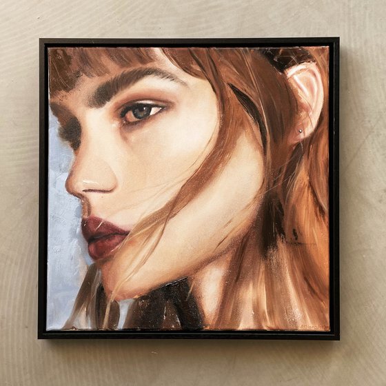 Estella | fashion painting modern wall art on canvas oil painting female portrait contemporary large painting face beautiful model