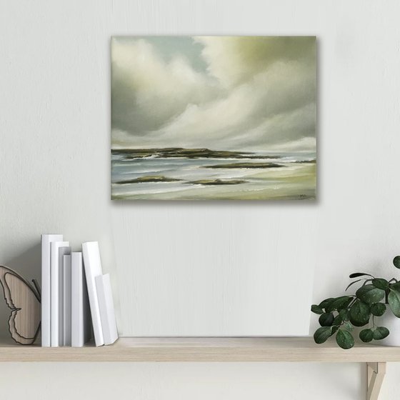 Changing Of The Tides - Original Seascape Oil Painting on Stretched Canvas