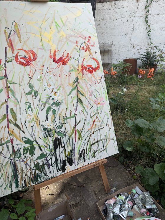 Lilies and roses