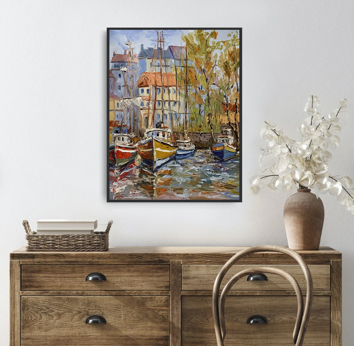 Coastal Kaleidoscope,Yachts. By Vita Schagen, 16 X 20, Artwork For Sale On Artfinder