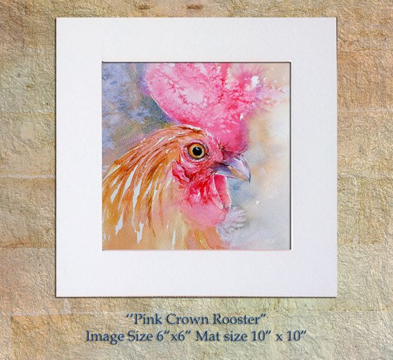 Pink Crown Rooster