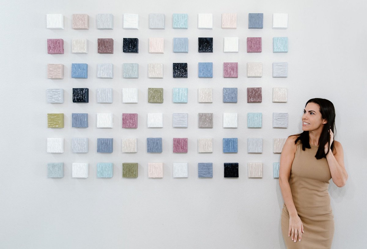 Abstract Acrylic Painting By Daniela Pasqualini, 68 X 48, Timeless Vibes Composition Of 70 Paintings, Original Artwork