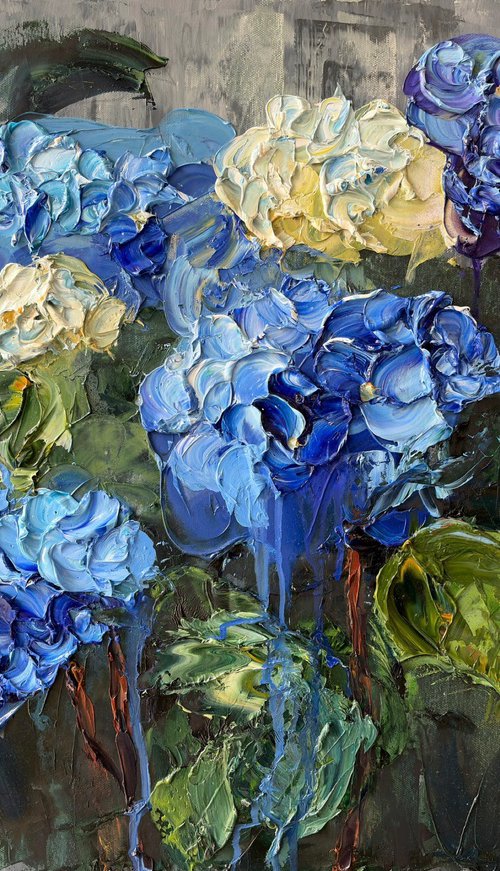 Hydrangea Garden II — Blue Floral by Mily Art