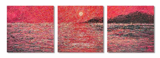 Scarlet Dreams- triptych