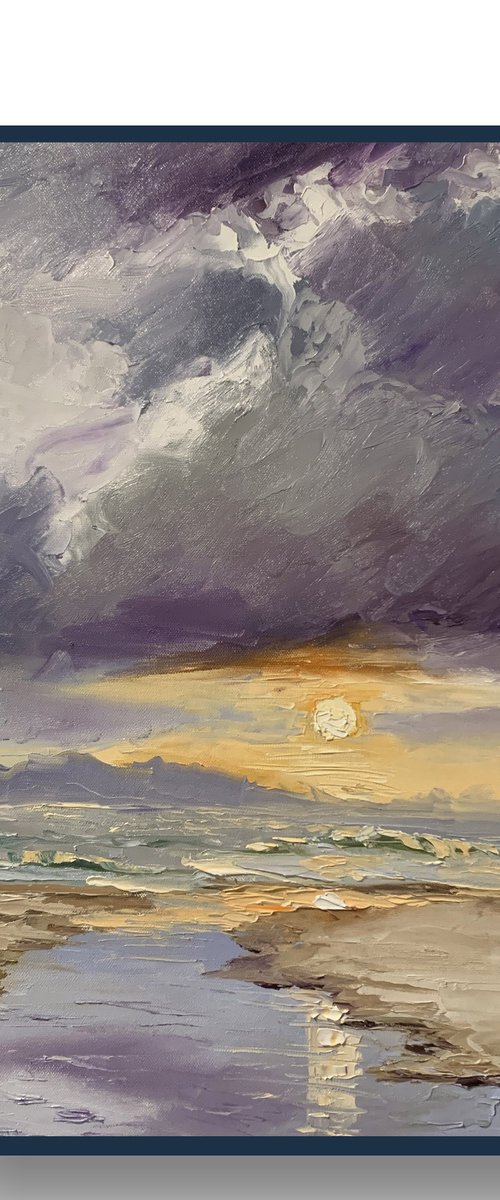 Stormy Sunset Seascape. by Vita Schagen