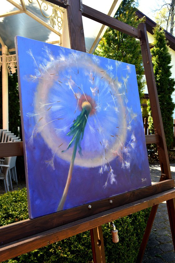 Dandelions in flight