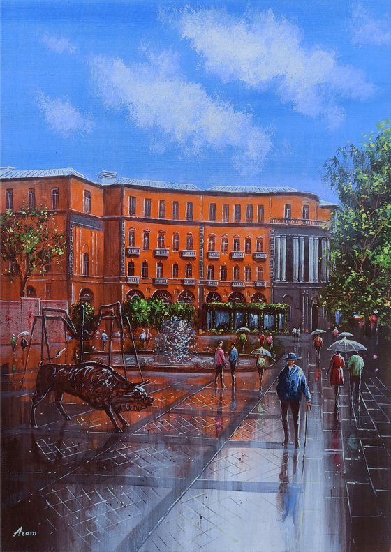Cityscape - Yerevan -1 (45x65cm, oil painting, ready to hang)