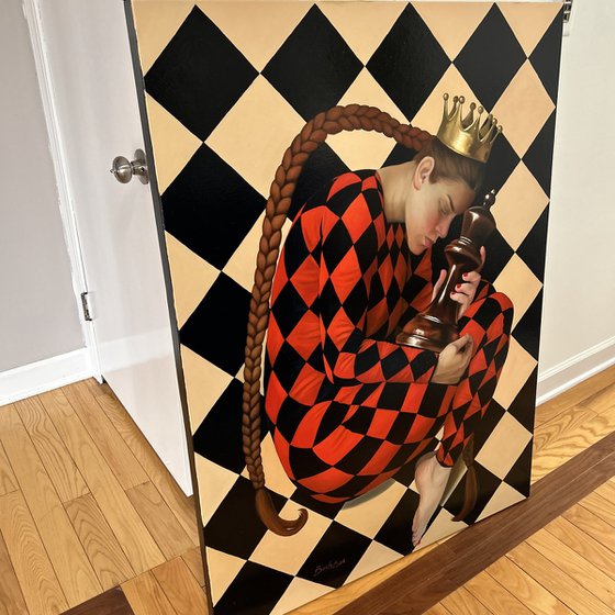 The Checkmate Original Oil Painting