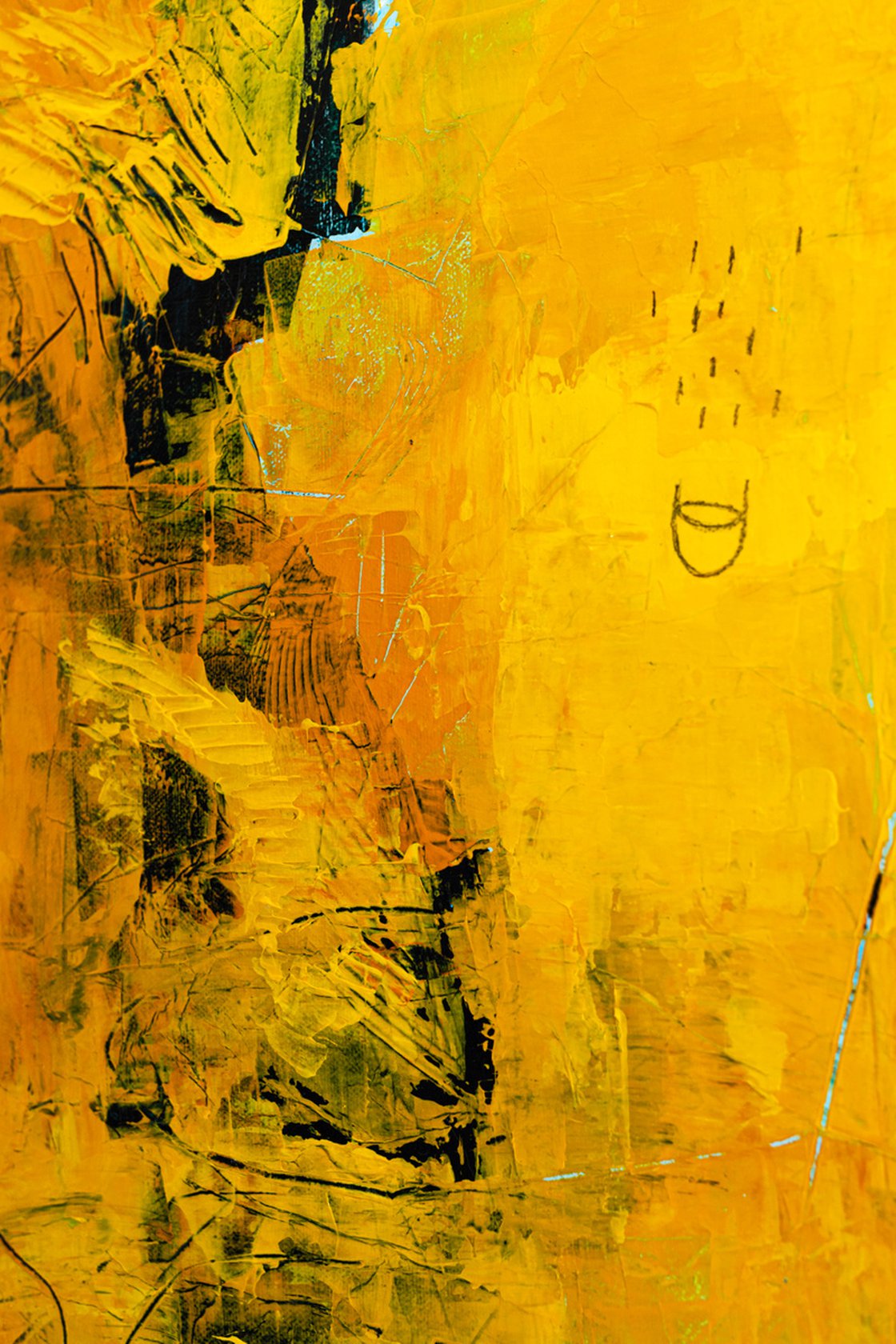 Abstract Yellow White Art #ABAV12