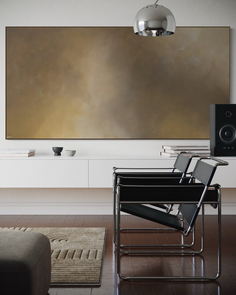 Caramel Horizon By Gabriela Azar Schreiner, 71 X 35, Artwork For Sale On Artfinder