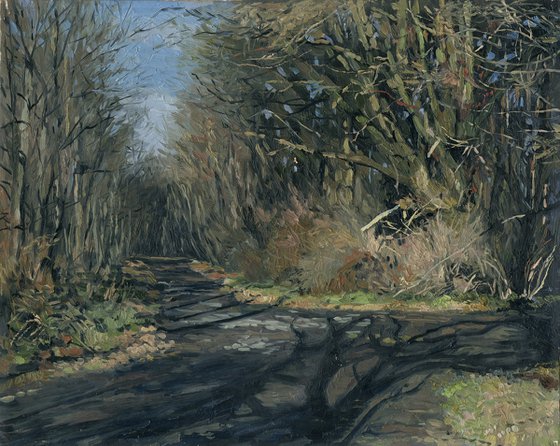 The dug-up road slumbers