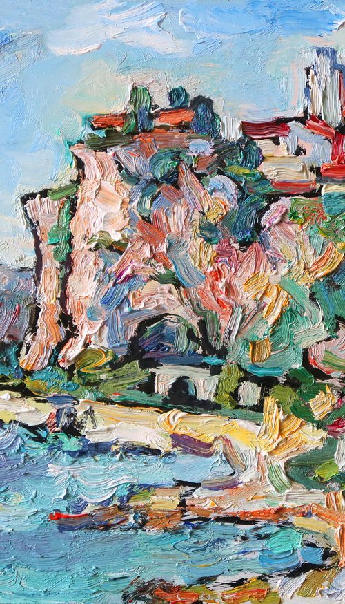 Balzi Rossi. View from Italy. by Nikifor Swiristuhin