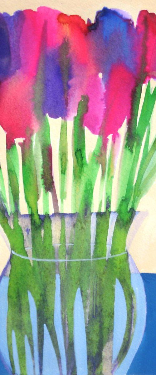 Mixed Tulips 3 by Jan Rippingham