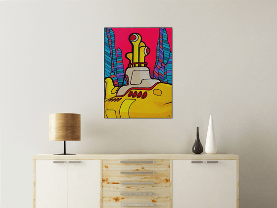 Yellow Submarine on Pink