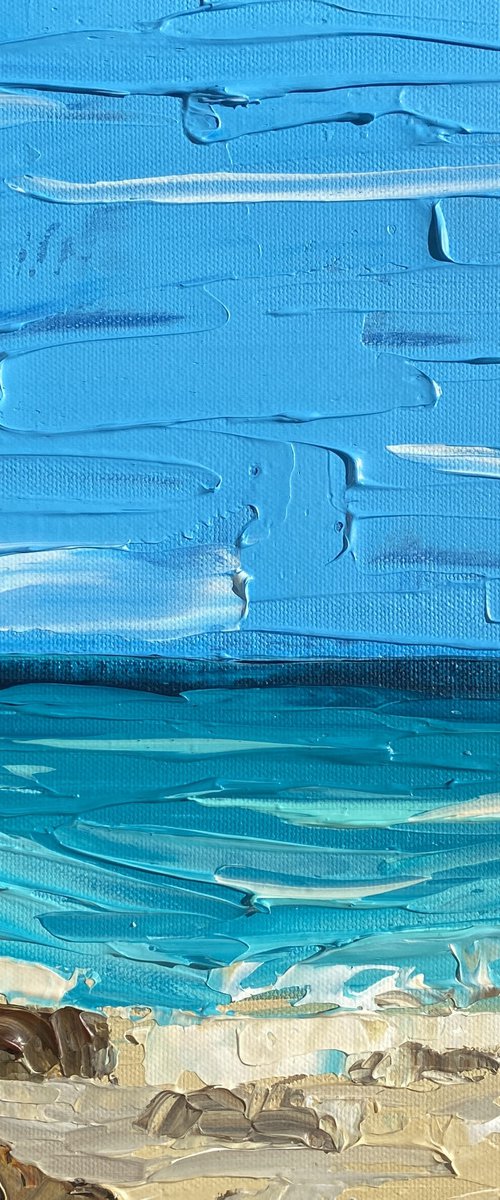 Lonely boat by Guzaliya Xavier