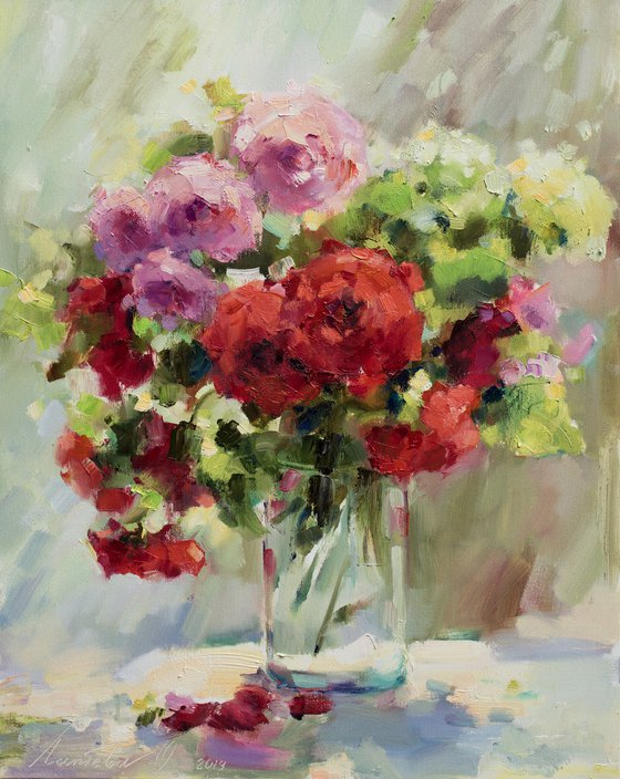 Still life with roses