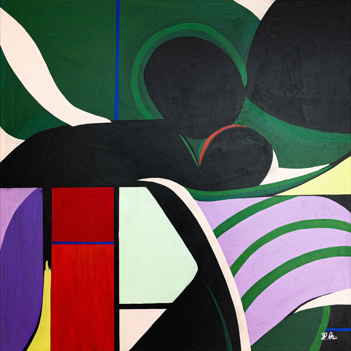 Abstract Acrylic Painting By Hyunah Kim, 39 X 39, Leniter, Original Artwork