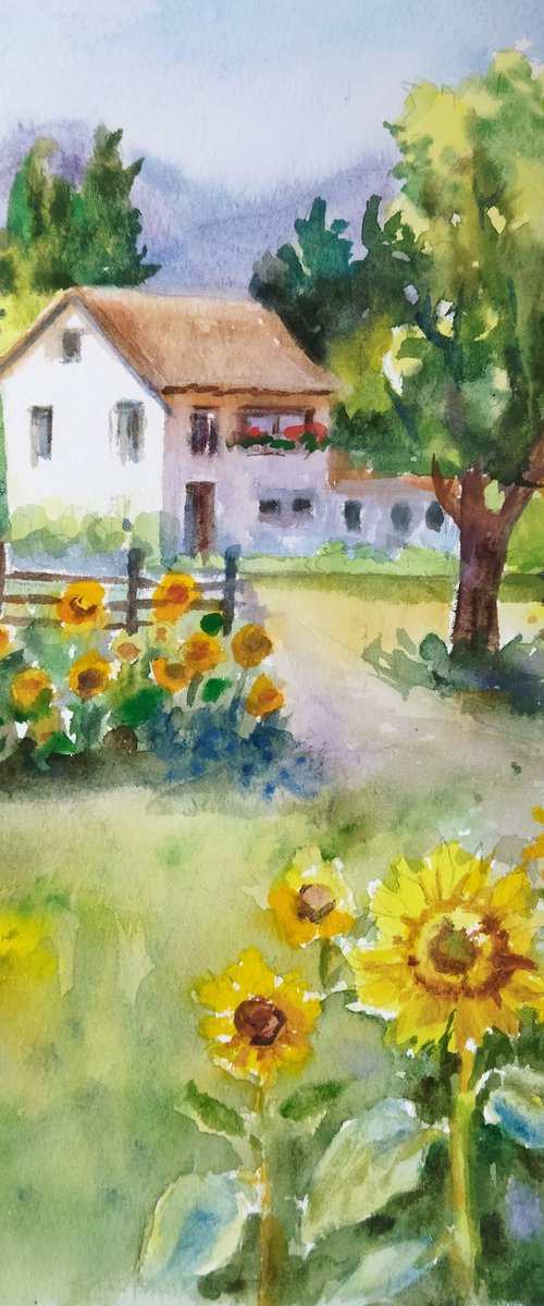 Sunlit Garden by Ann Krasikova