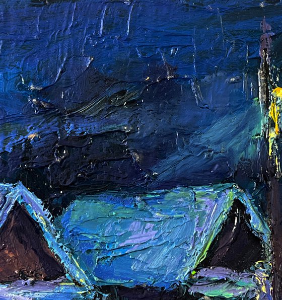 Winter Night in the Village