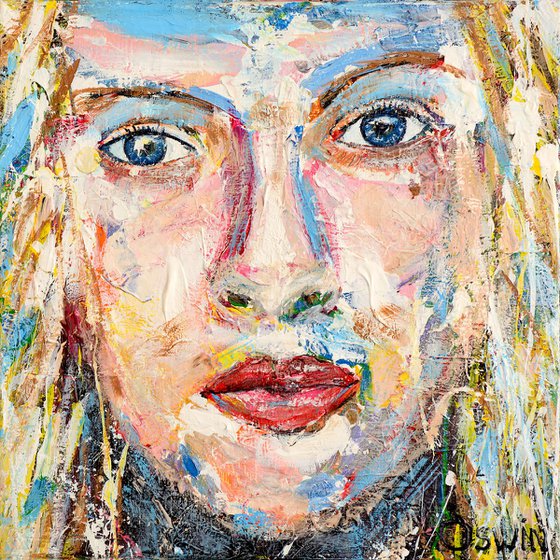 Portrait Silke 100 x 100 cm.