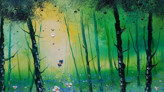 "Lime Forest & Flowers in Love"