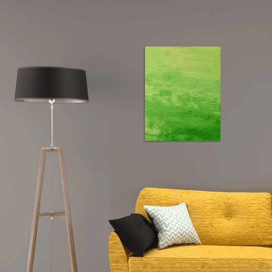 Green Swirl - Modern Green Field Abstract