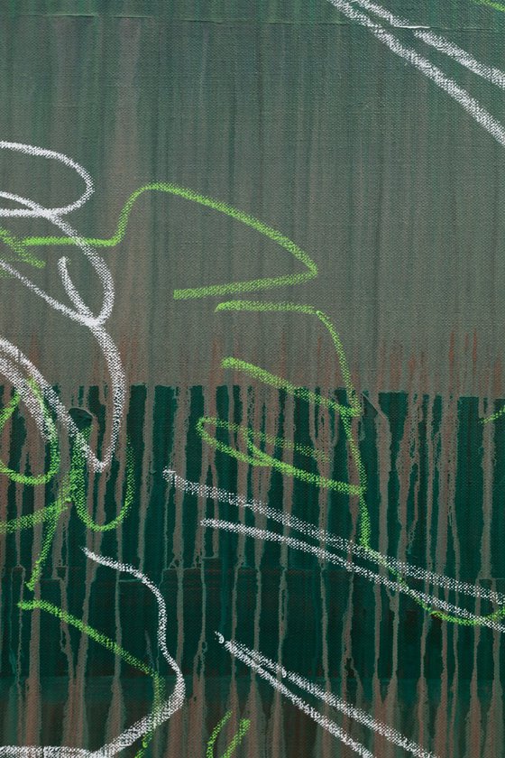 Monstera Double Shadows Green White