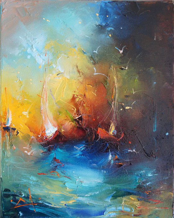 Storm,  Seascape painting