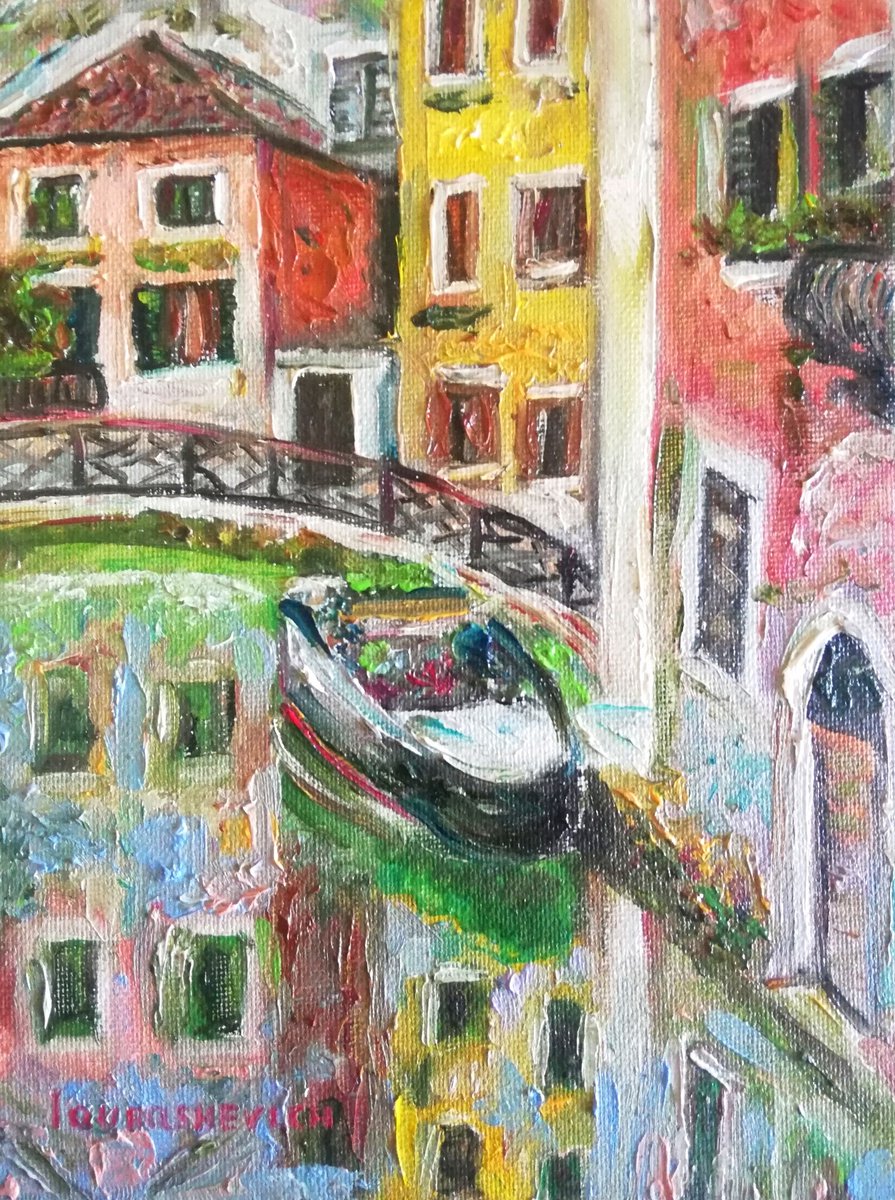 Venice Views Original Oil Painting 9x7 by Katia Ricci
