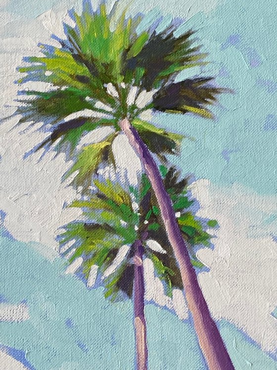 Vanilla sky with palms 32-20in