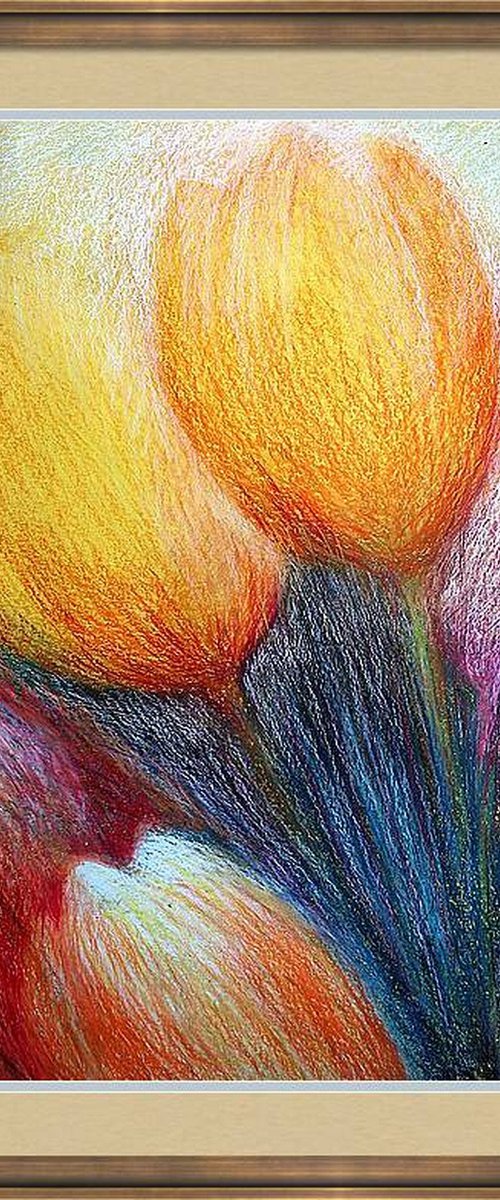 Fantasy with Flowers 337: paper 59x42cm by Rakhmet Redzhepov