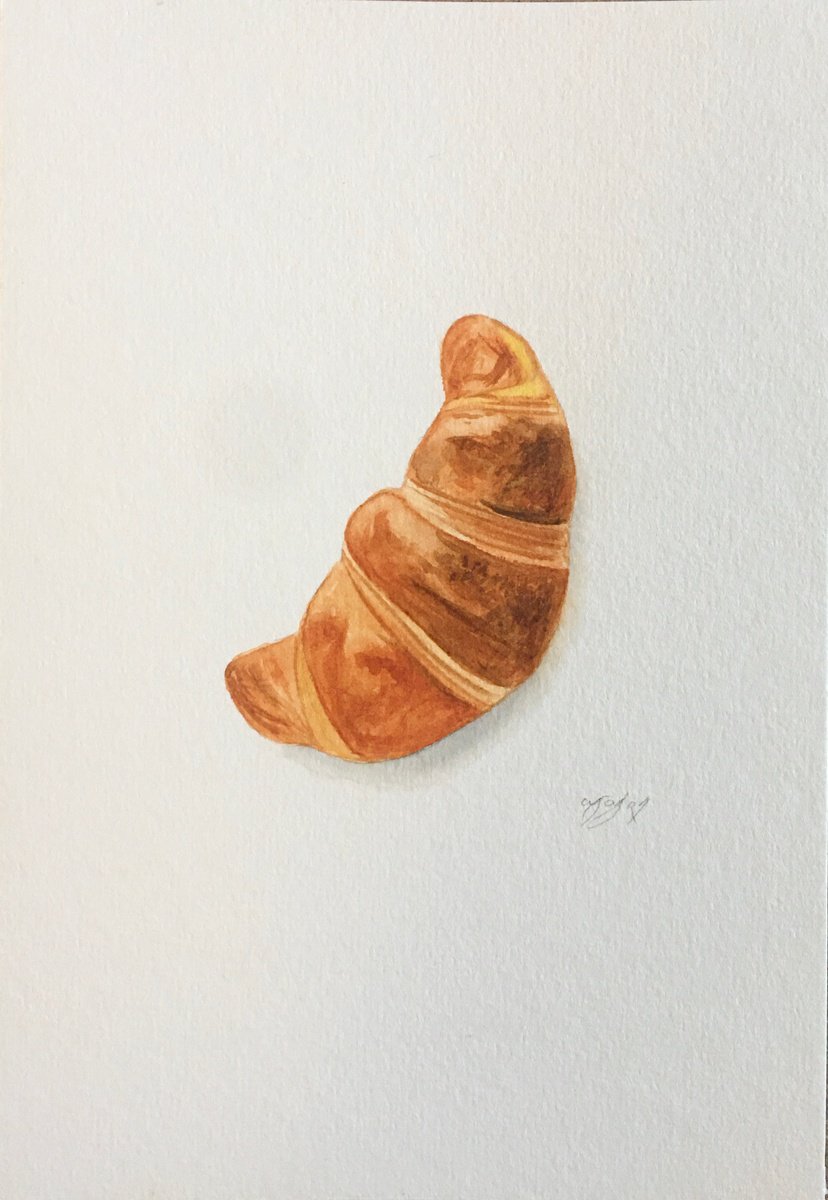 Croissant painting by Amelia Taylor