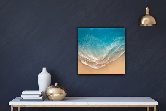 White Sand Beach - Cherish this moment - Seascape Painting Gift idea