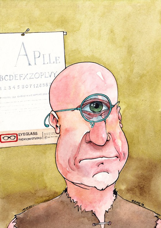 Cyclops new glasses Watercolour by REME Jr. Artfinder