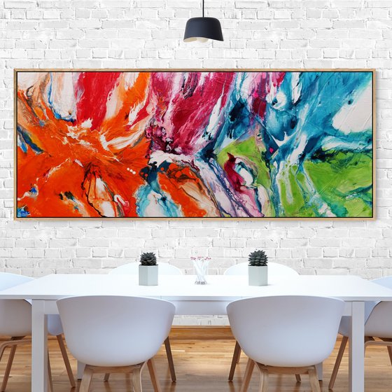 Soda Pop 240cm x 100cm Textured Abstract Art