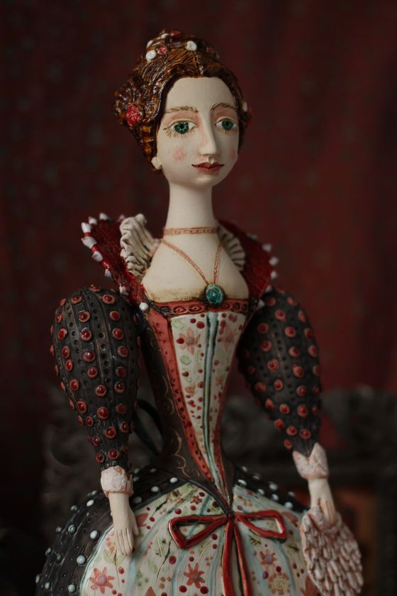 Renaissance Dame.  Wall sculpture by Elya Yalonetski