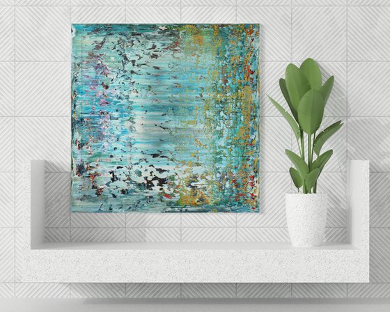 50x50 cm | 19,5x19,5″ Abstract Landscape Painting Original oil painting Canvas art