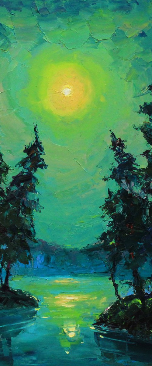 "Full moon in green" by Alisa Onipchenko-Cherniakovska