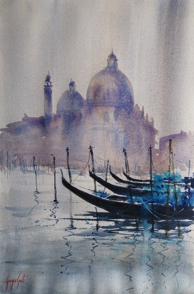 Impressionistic Watercolour , Venice 127 By Giorgio Gosti, 14 X 21, Artwork For Sale On Artfinder