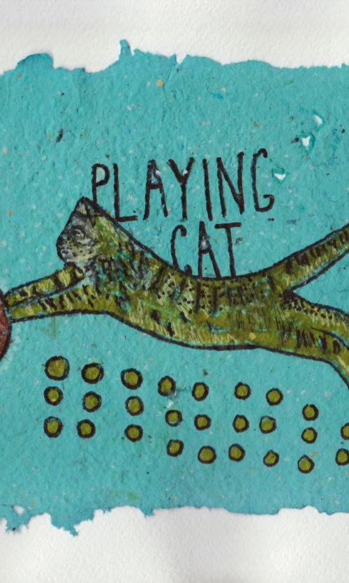 Playing Cat by Pavel Kuragin