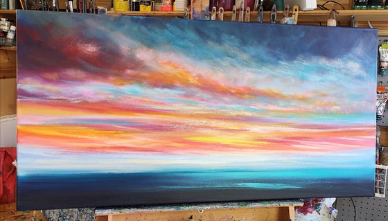 "Just You & Me" - Cornish Seascape, Art, Skyscape