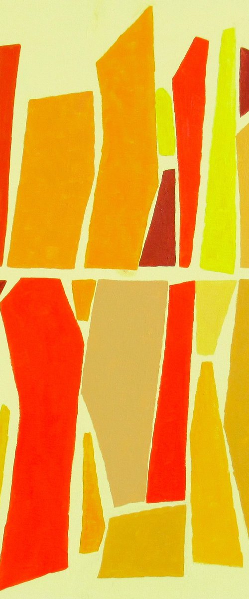 Composition Yellow Red. by Megha Hendrick.